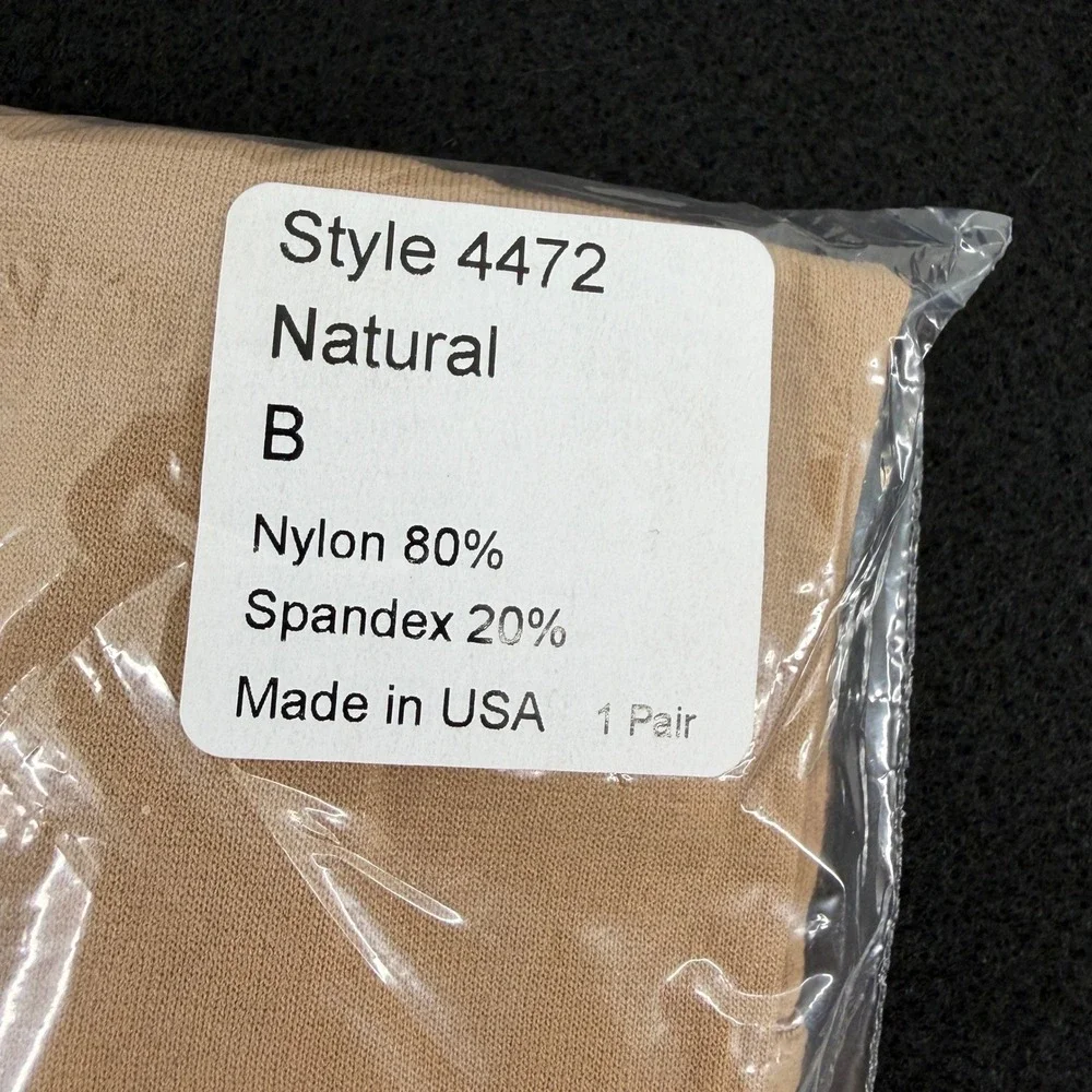 Lot 2 VTG NEW National Fine Hosiery‎ S 4472 Natural B Compression Pantyhose USA